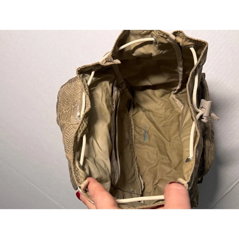 LESPORTSAC Small Backpack in Golden Foil Snake Print (Bx 3)